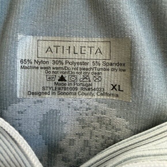 ATHLETA Light Gray Quarter Zip Stretch Pullover Top XL - Picture 10 of 10